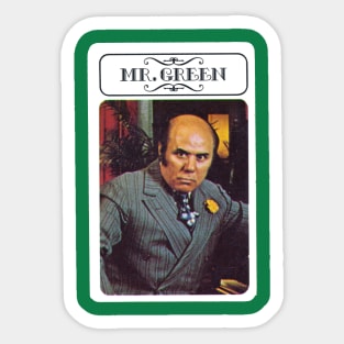 Mr Green - Clue Murder Suspect Card! T-Shirt Sticker